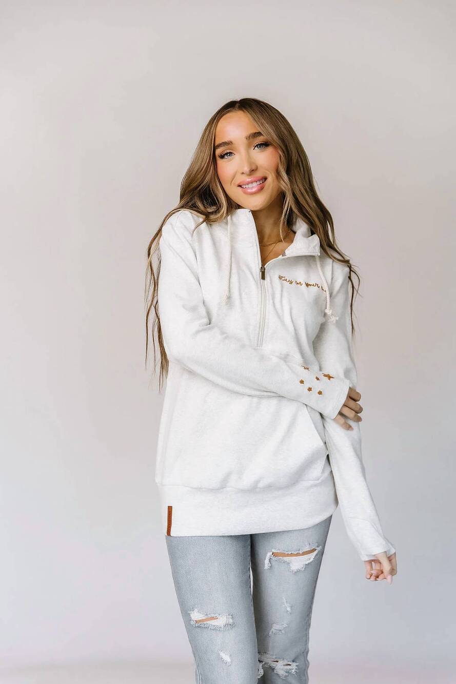 NEW AMPERSAND AVE halfzip hoodie in in your magic